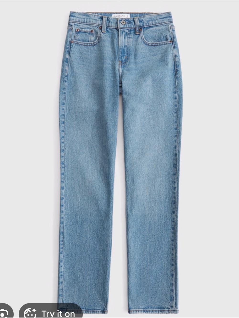 Light Wash Straight leg mid rise straight curve love Jean regular length